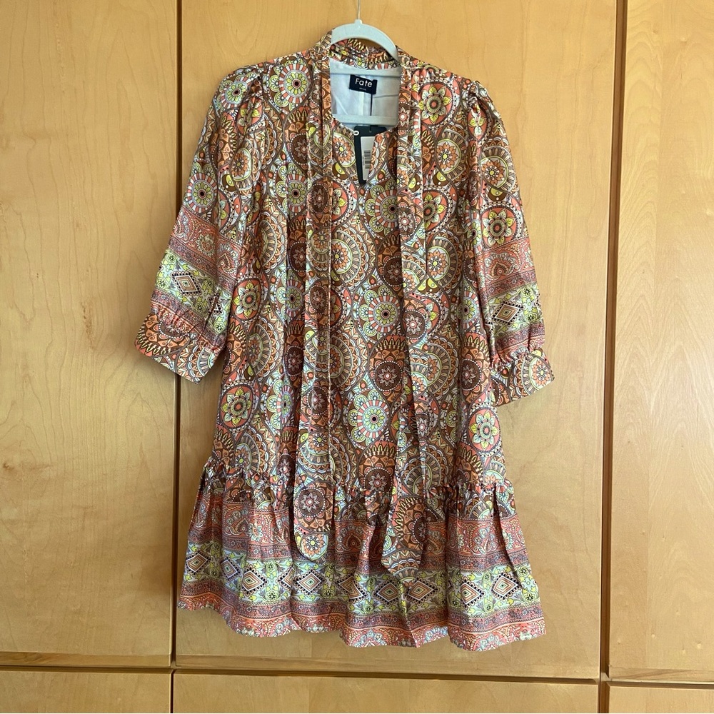 Cute bohemian print dress. New with tags!